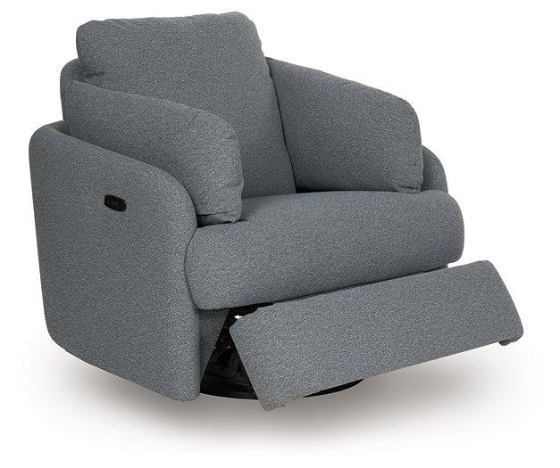 Alainmont Next-Gen Nuvella Swivel Power Recliner - Luxury Home Furniture (MI)