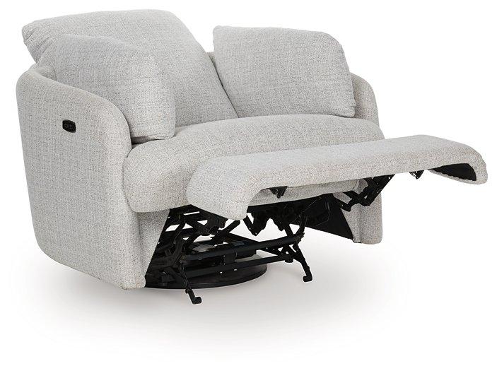 Alainmont Next-Gen Nuvella Swivel Power Recliner - Luxury Home Furniture (MI)