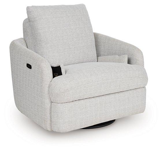 Alainmont Next-Gen Nuvella Swivel Power Recliner - Luxury Home Furniture (MI)