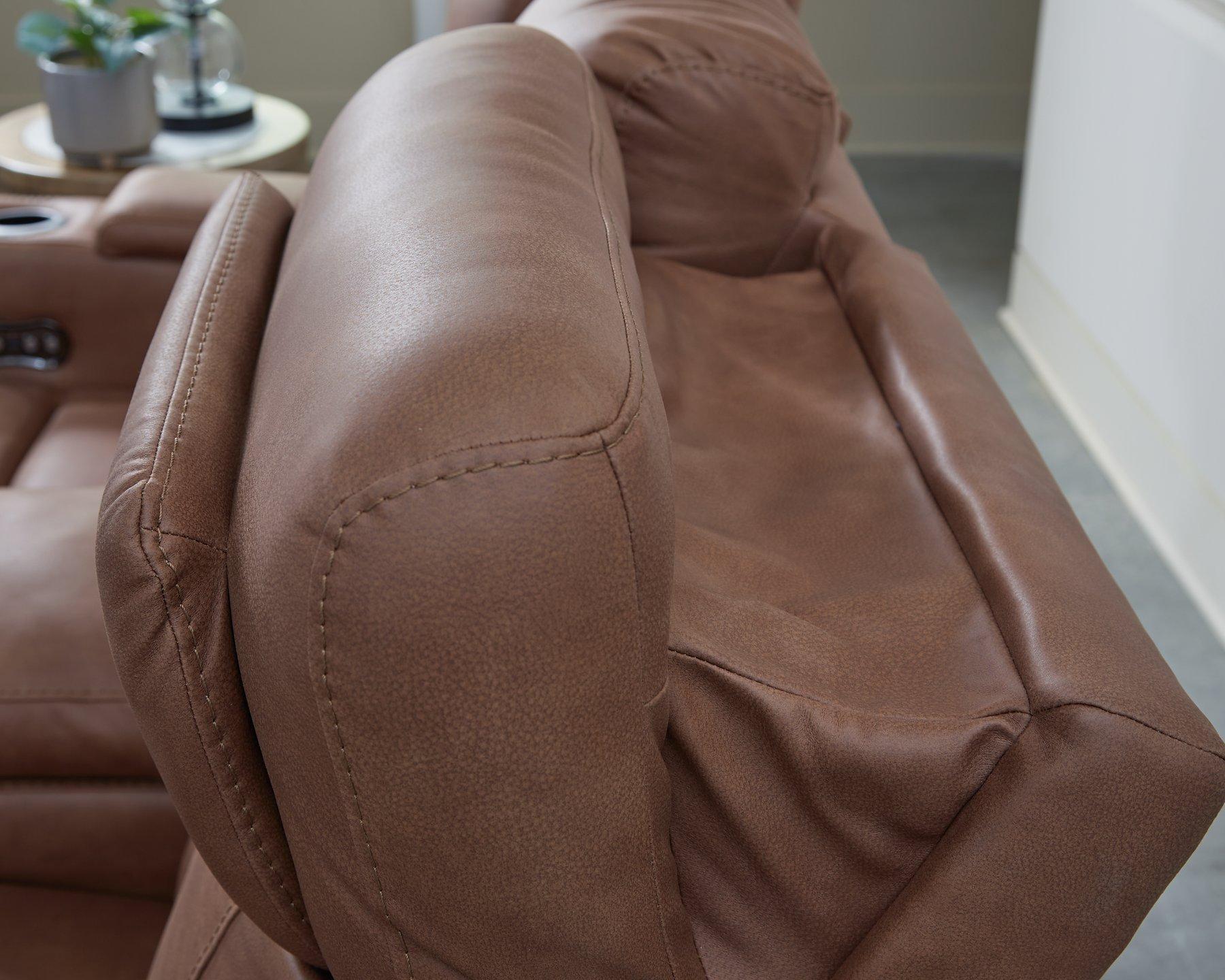 Clean-Slate Power Reclining Loveseat with Console - Luxury Home Furniture (MI)