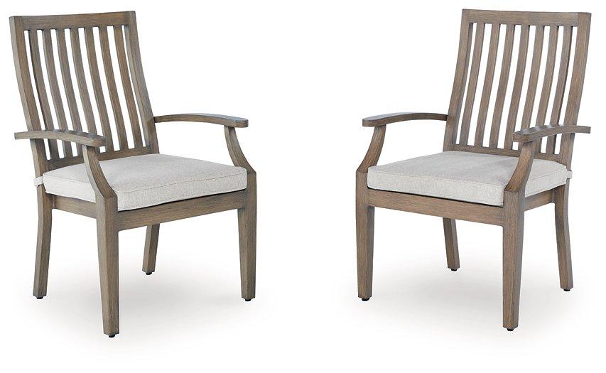 Rainier Ranch Outdoor Arm Chair with Cushion (Set of 2) - Luxury Home Furniture (MI)