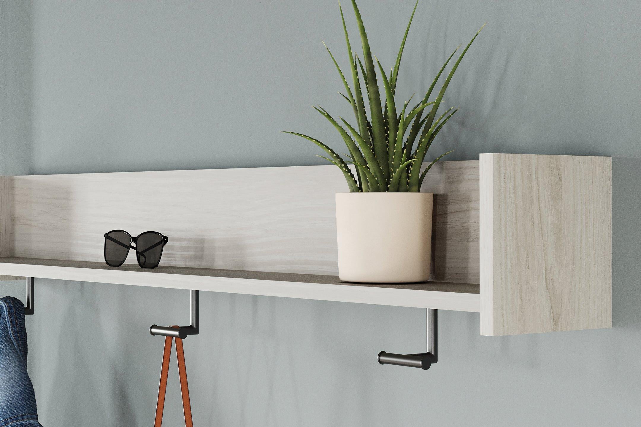 Socalle Wall Mounted Coat Rack with Shelf - Luxury Home Furniture (MI)