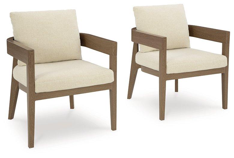 Serene Bay Outdoor Dining Arm Chair with Cushion (Set of 2) - Luxury Home Furniture (MI)