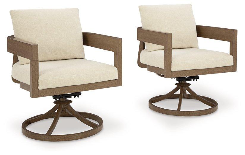 Serene Bay Outdoor Swivel Dining Chair with Cushion (Set of 2) - Luxury Home Furniture (MI)