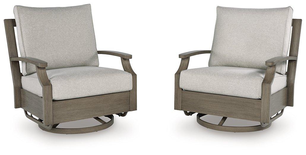 Rainier Ranch Outdoor Swivel Glider Chair with Cushion - Luxury Home Furniture (MI)