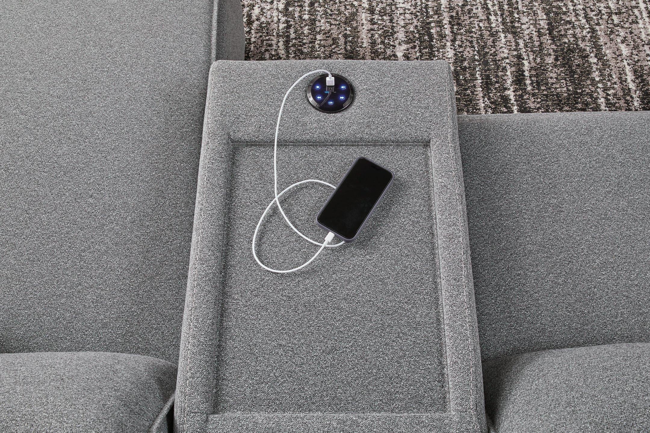 Modmax II Power Reclining Sectional with Audio Consoles - Luxury Home Furniture (MI)