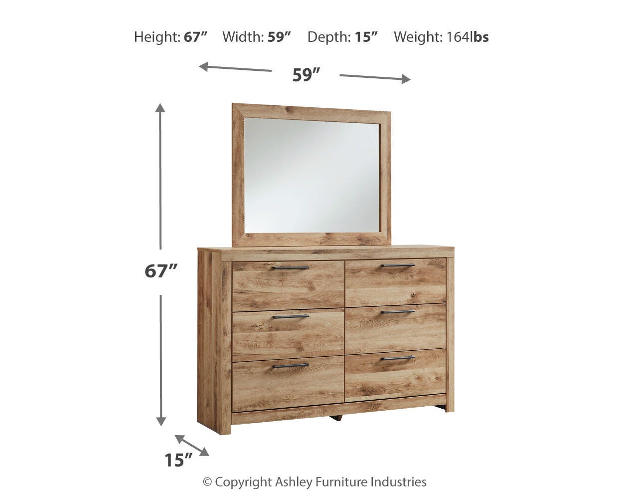 Hyanna Dresser and Mirror - Luxury Home Furniture (MI)