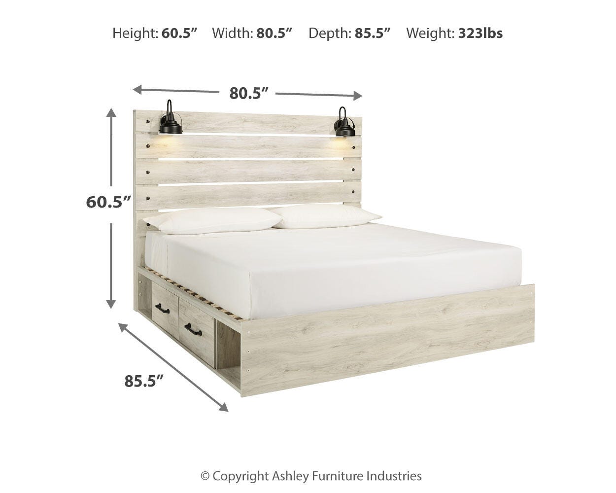 Cambeck Bed with 4 Storage Drawers - Luxury Home Furniture (MI)