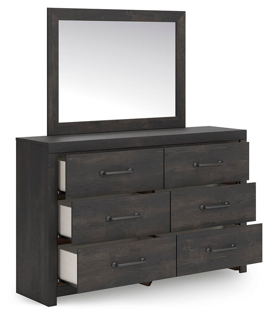Hollivern Dresser and Mirror - Luxury Home Furniture (MI)