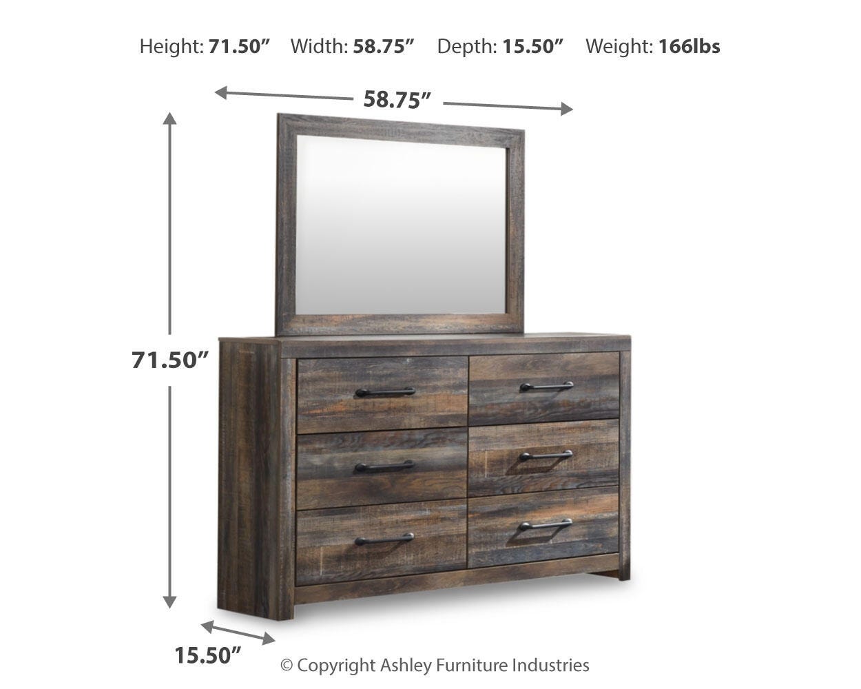 Drystan Dresser and Mirror - Luxury Home Furniture (MI)