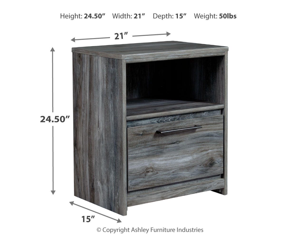 Baystorm Nightstand - Luxury Home Furniture (MI)