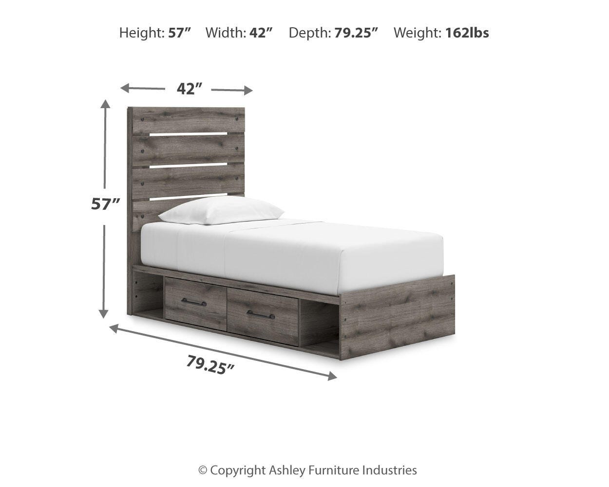 Graystorm Bed with Storage - Luxury Home Furniture (MI)