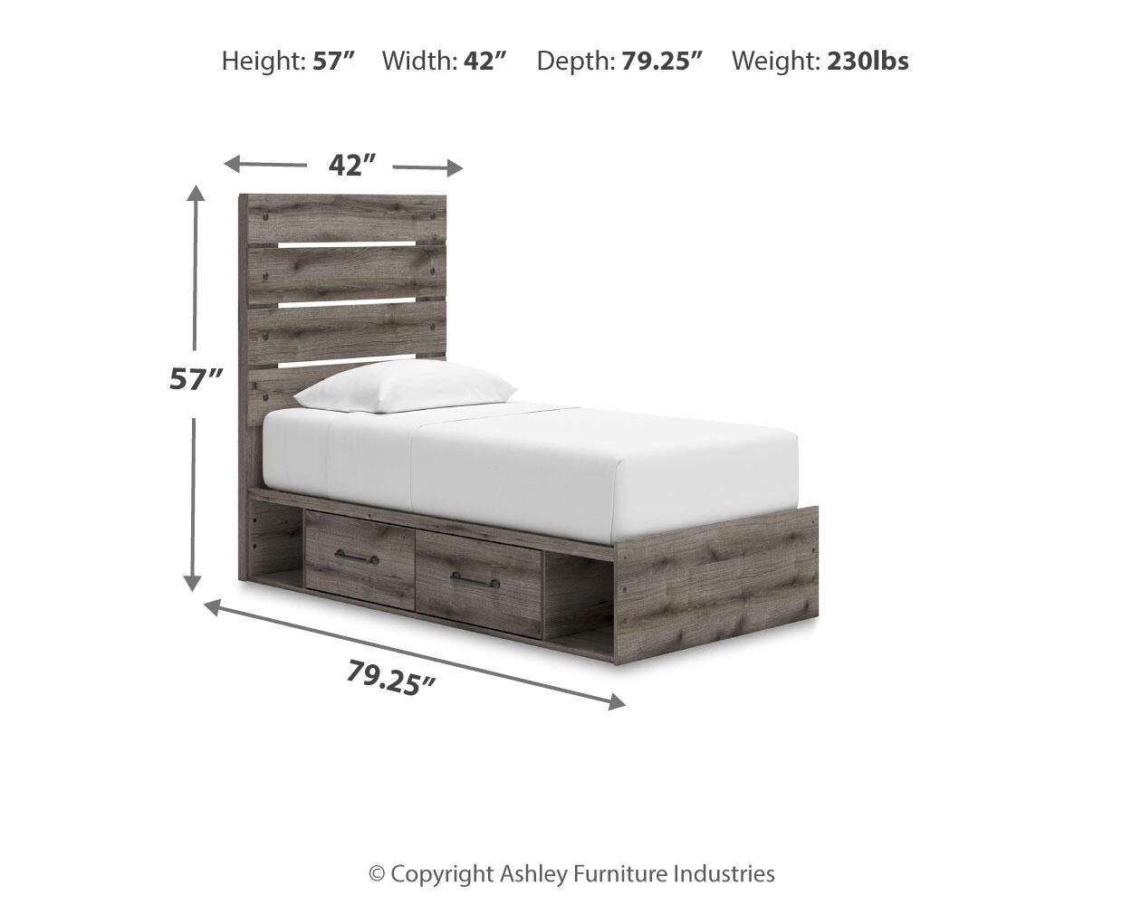 Graystorm Bed with Storage - Luxury Home Furniture (MI)