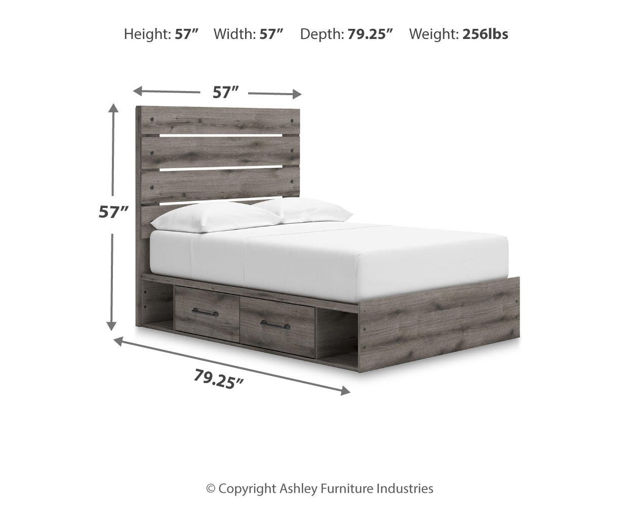Graystorm Bed with Storage - Luxury Home Furniture (MI)