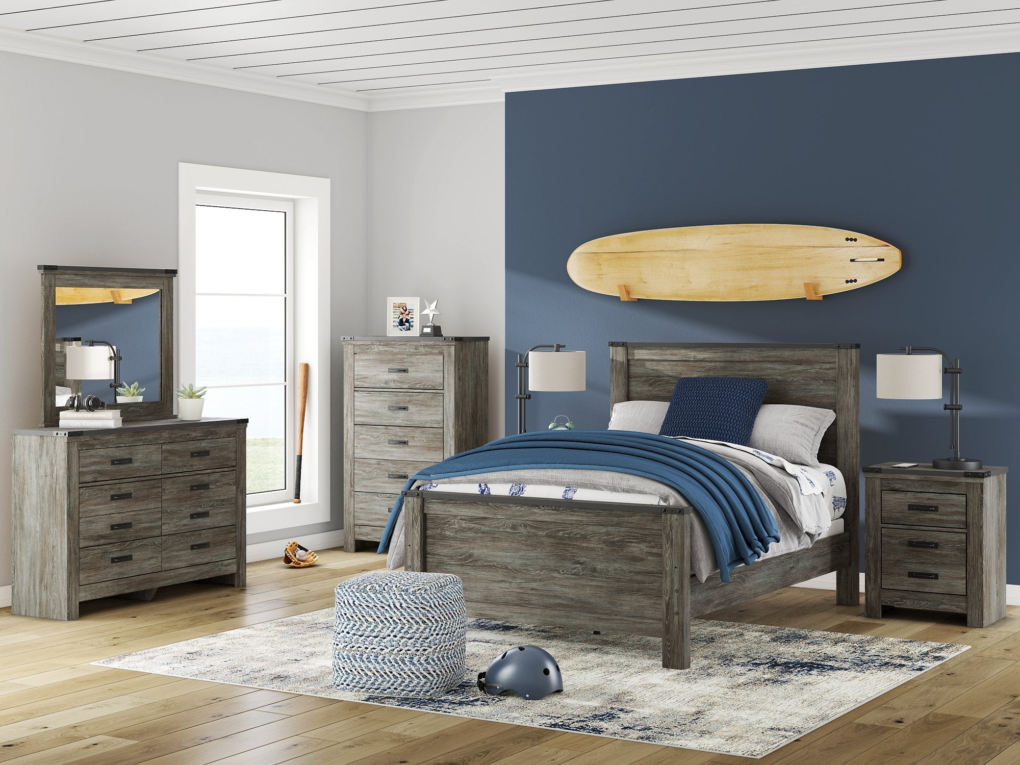 Frandern Dresser and Mirror - Luxury Home Furniture (MI)