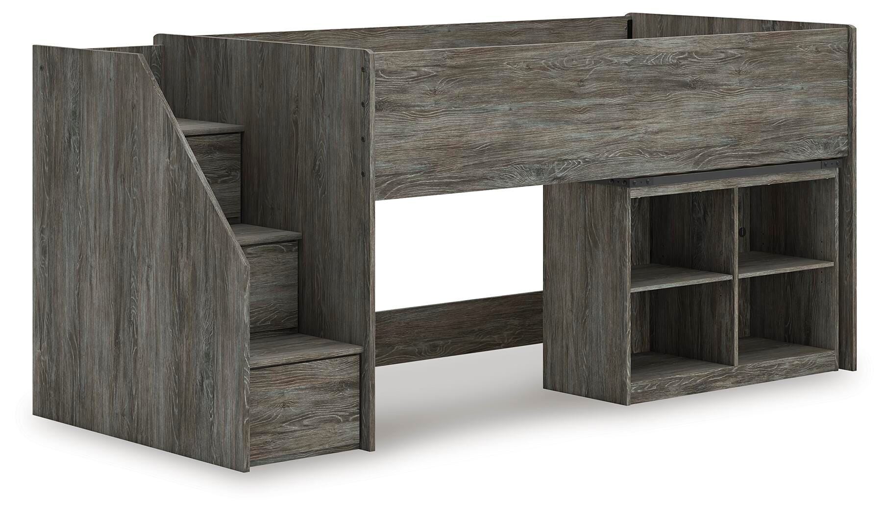 Frandern Loft Bed with Bookcase Storage - Luxury Home Furniture (MI)