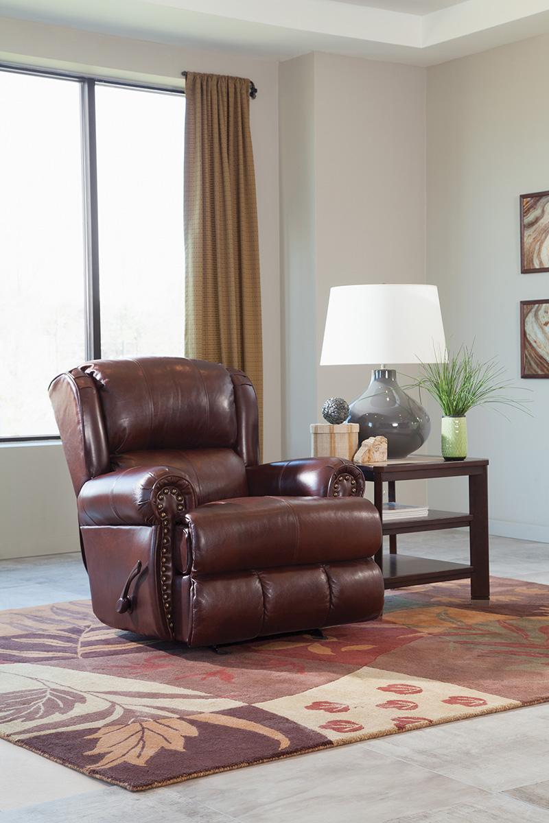 Catnapper Duncan Power Deluxe Lay Flat Recliner in Walnut - Luxury Home Furniture (MI)