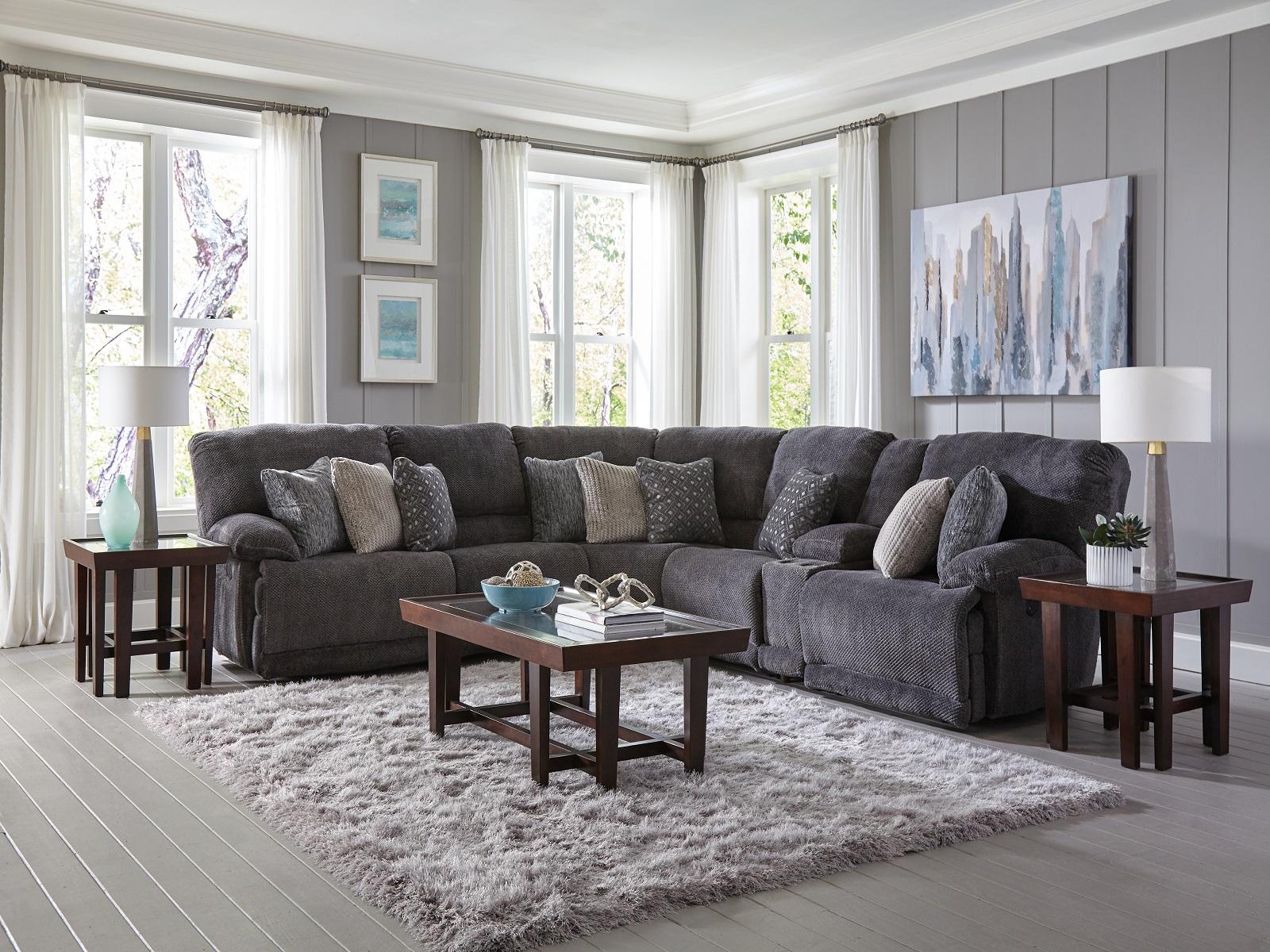 Catnapper Furniture Burbank Rocker Recliner in Smoke 2810-2/1806-58/2640-48 - Luxury Home Furniture (MI)