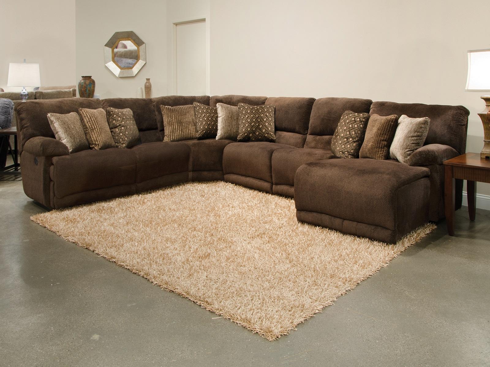 Catnapper Furniture Lay Flat Right Side Facing  Recliner in Chocolate - Luxury Home Furniture (MI)