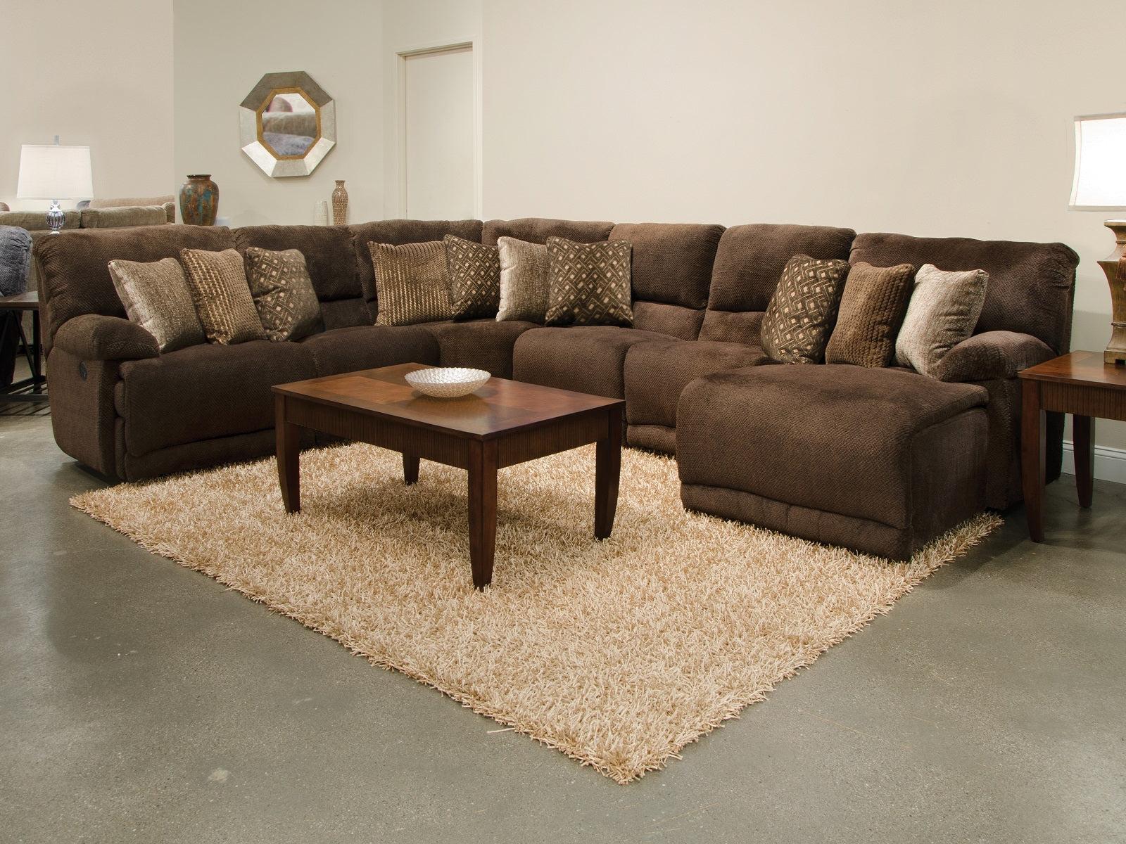 Catnapper Furniture Burbank Right Side Facing  Chaise in Chocolate