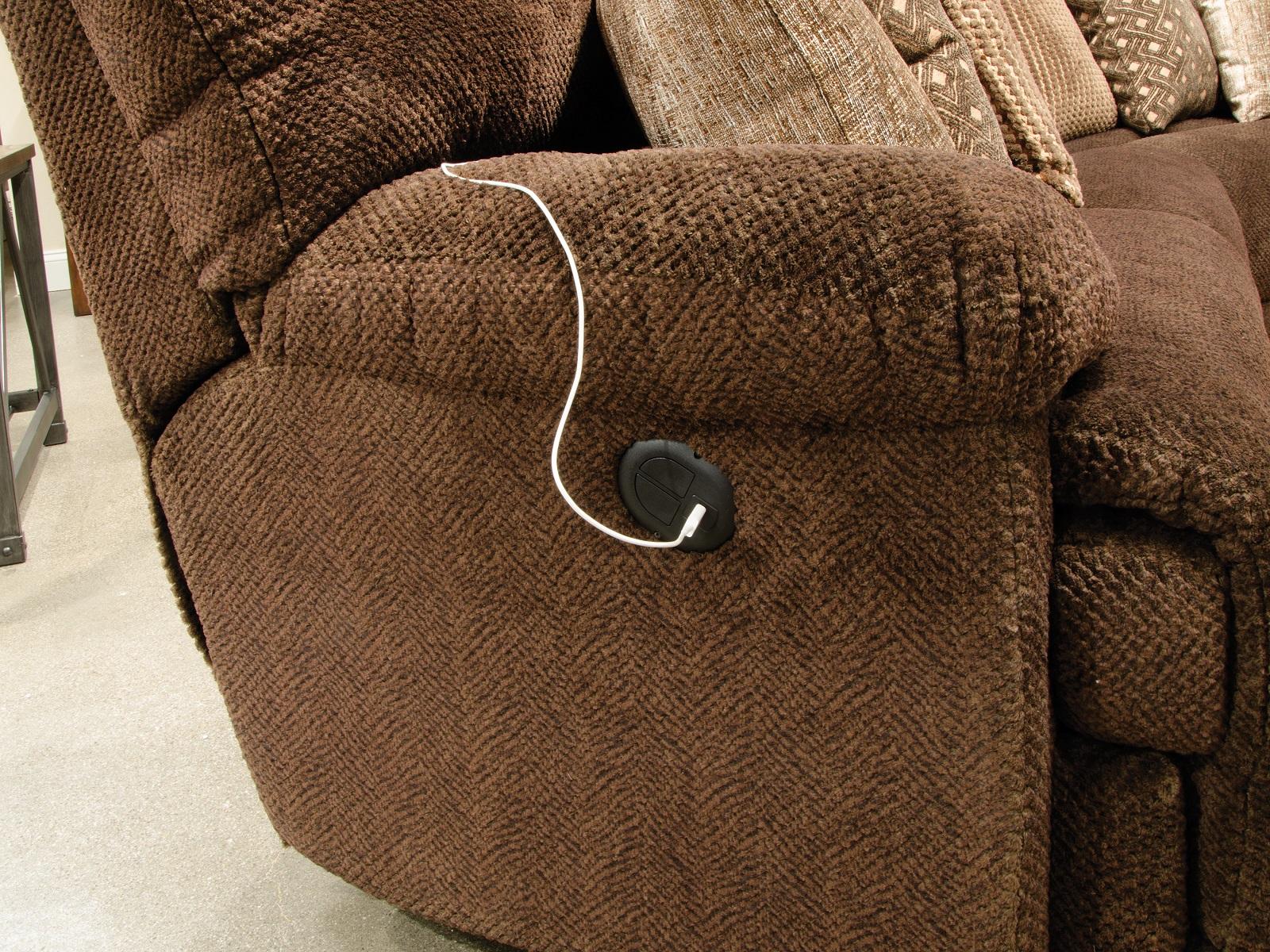 Catnapper Furniture Burbank Power Lay Flat Right Side Facing  Recliner in Chocolate