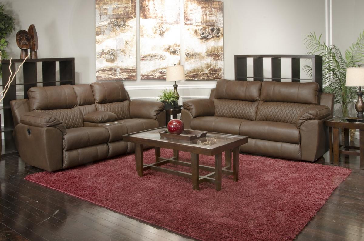 Catnapper Furniture Sorrento Power Lay Flat Reclining Sofa in Kola - Luxury Home Furniture (MI)