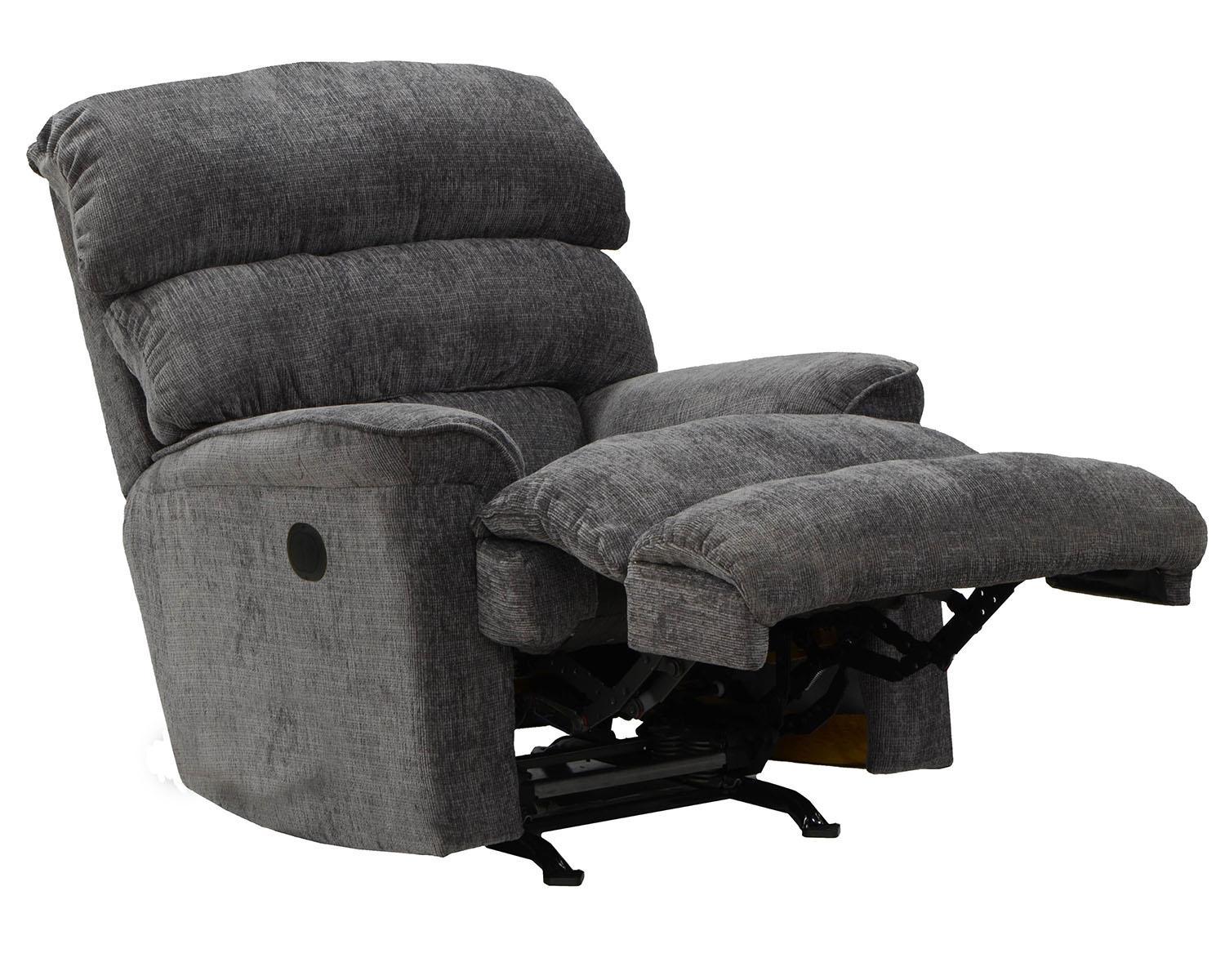 Catnapper Pearson Power Wall Hugger Recliner in Charcoal - Luxury Home Furniture (MI)