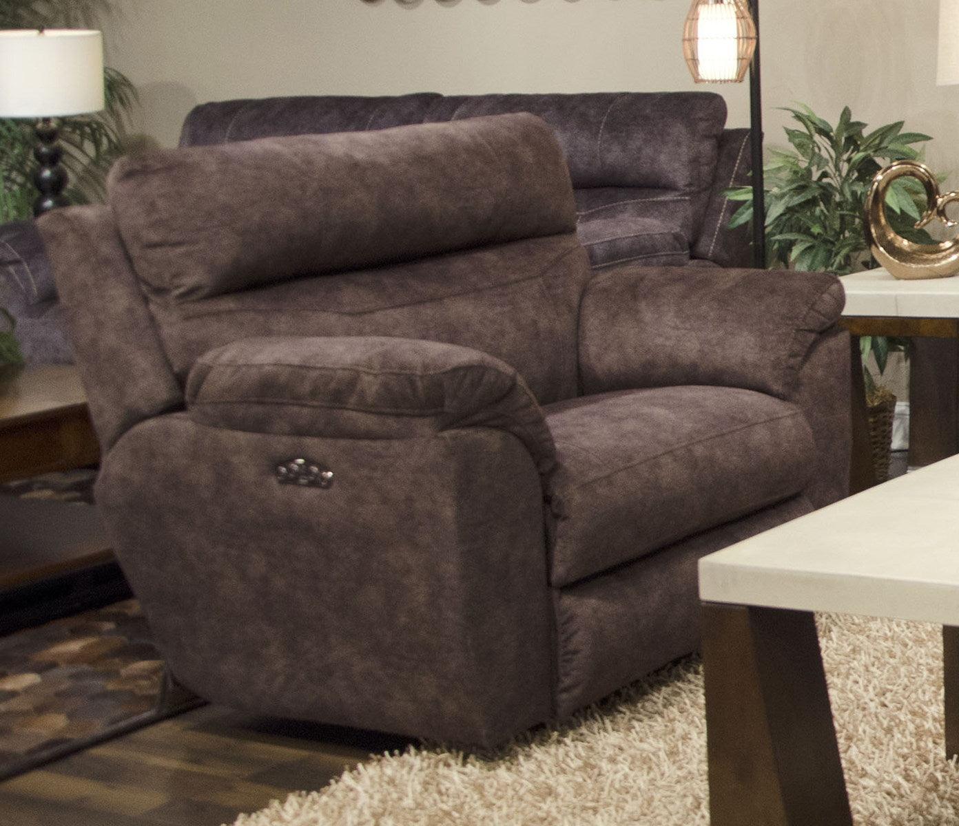 Catnapper Sedona Power Headrest w/Lumbar Lay Flat Recliner in Mocha 762220-7