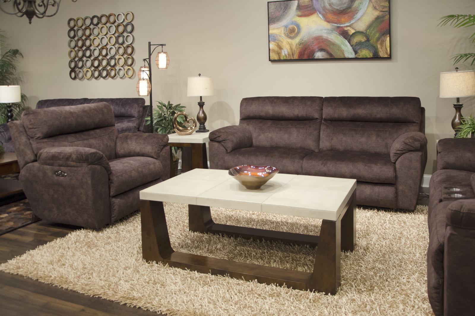 Catnapper Sedona Power Headrest w/Lumbar Lay Flat Reclining Sofa in Mocha 762221 - Luxury Home Furniture (MI)
