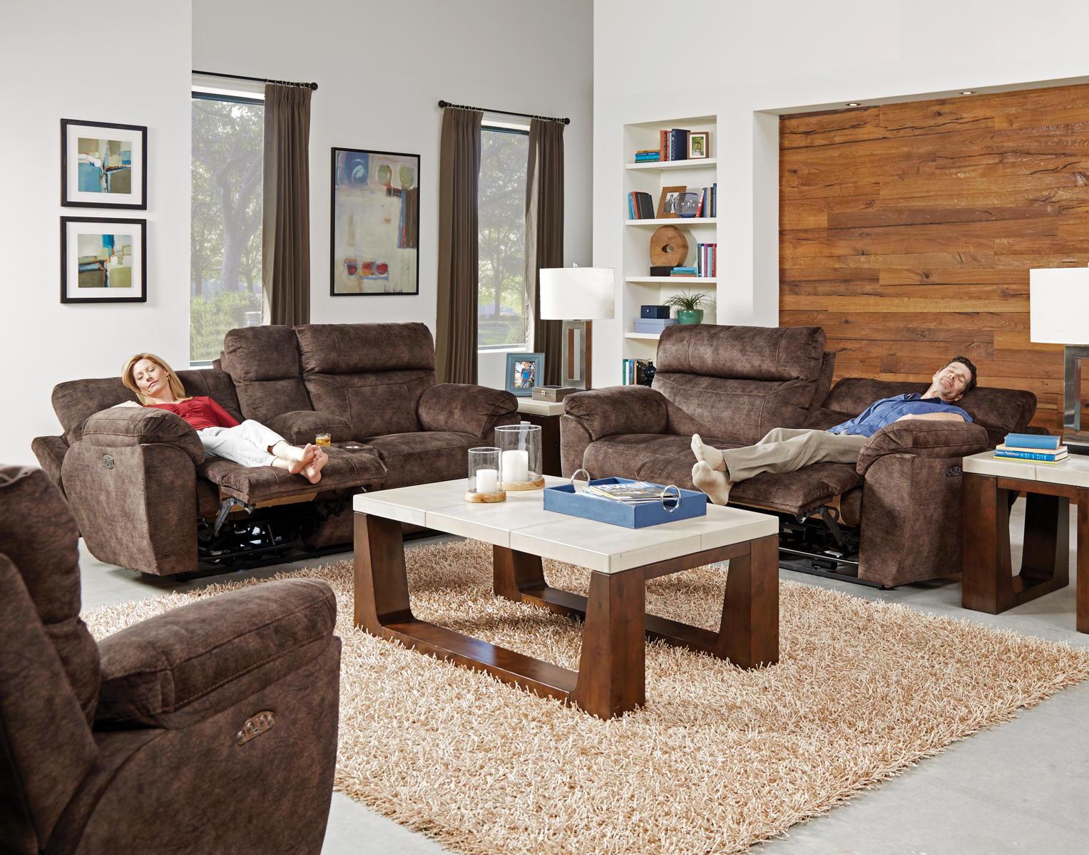 Catnapper Sedona Power Headrest Lay Flat Recliner in Mocha 62220-7 - Luxury Home Furniture (MI)