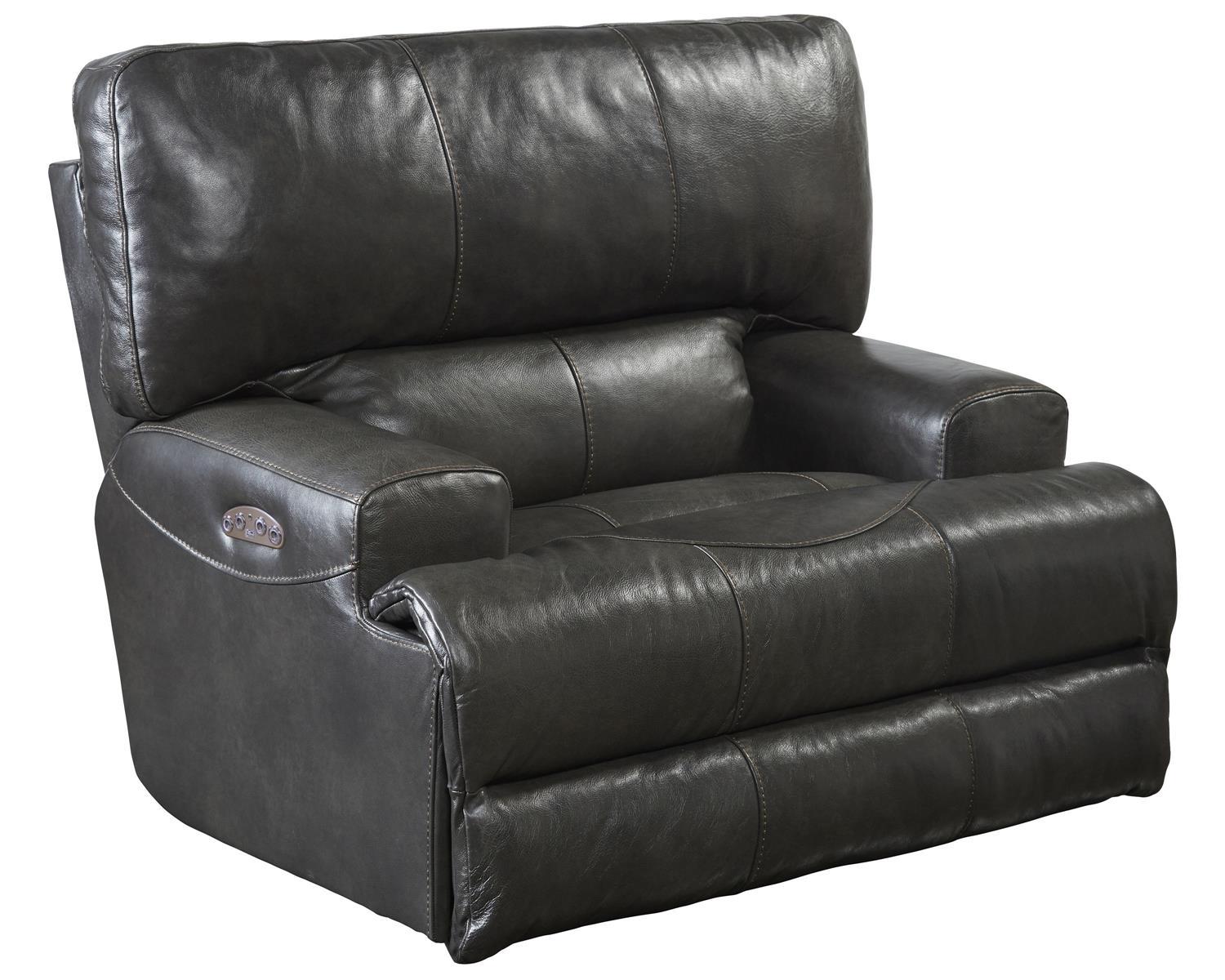 Catnapper Wembley Lay Flat Recliner in Steel