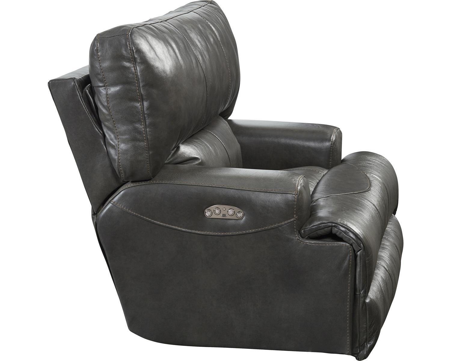 Catnapper Wembley Lay Flat Recliner in Steel - Luxury Home Furniture (MI)