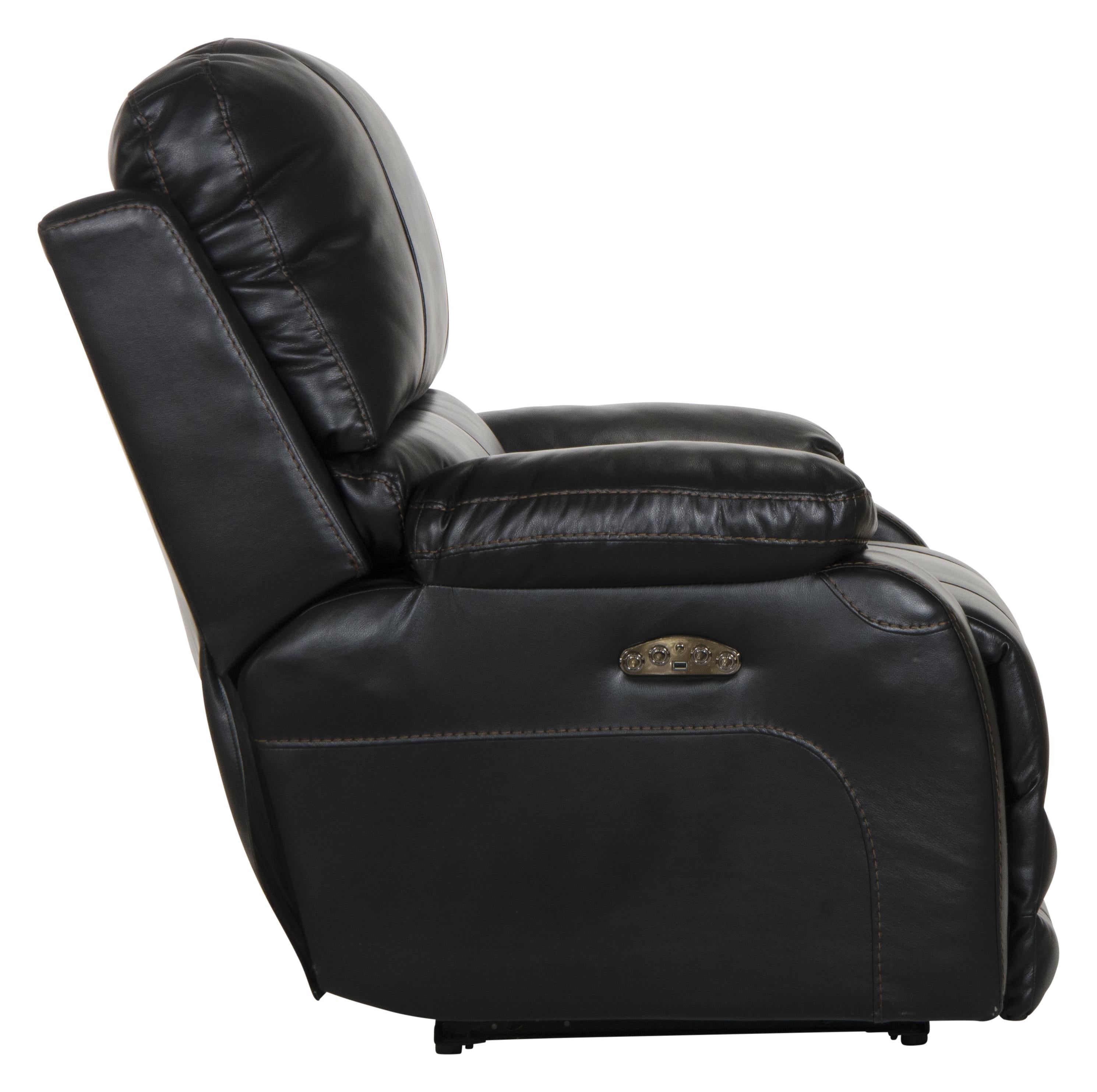 Thornton Power Lay Flat Recliner with Power Headrest - Luxury Home Furniture (MI)