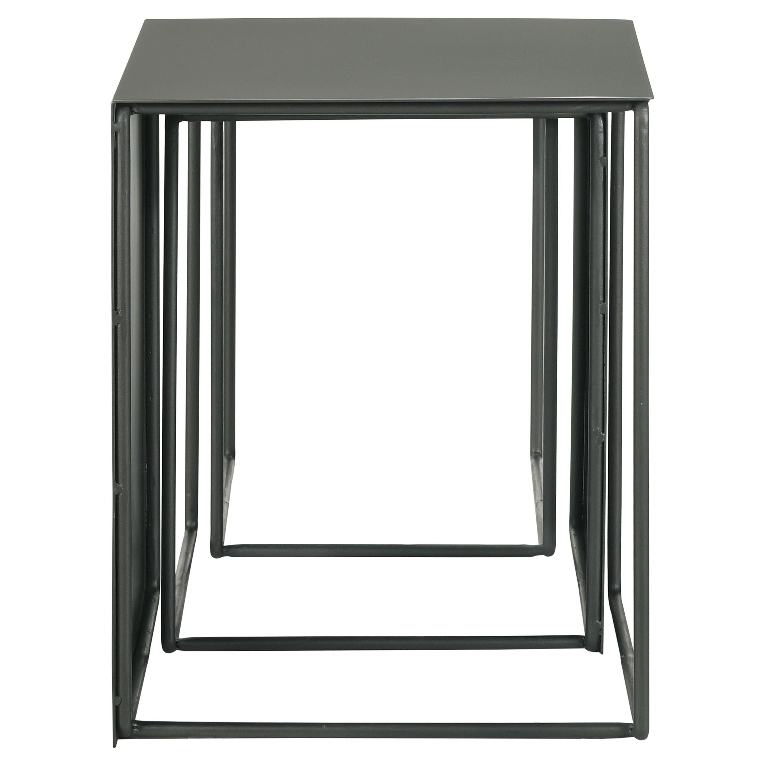 Imez 3-piece Rectangular Metal Nesting Table Grey - Luxury Home Furniture (MI)