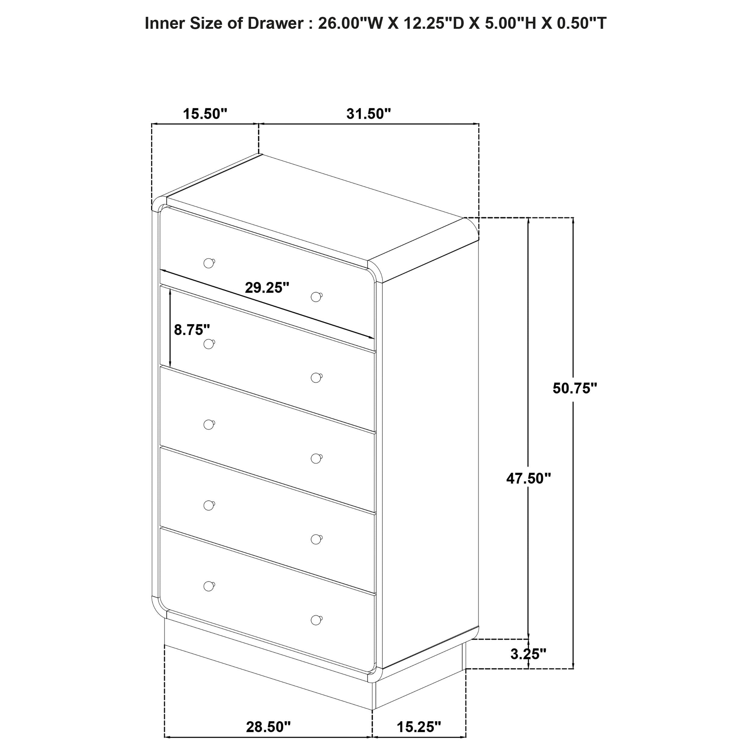 Cavelle 5 Pc Bedroom Set - Luxury Home Furniture (MI)