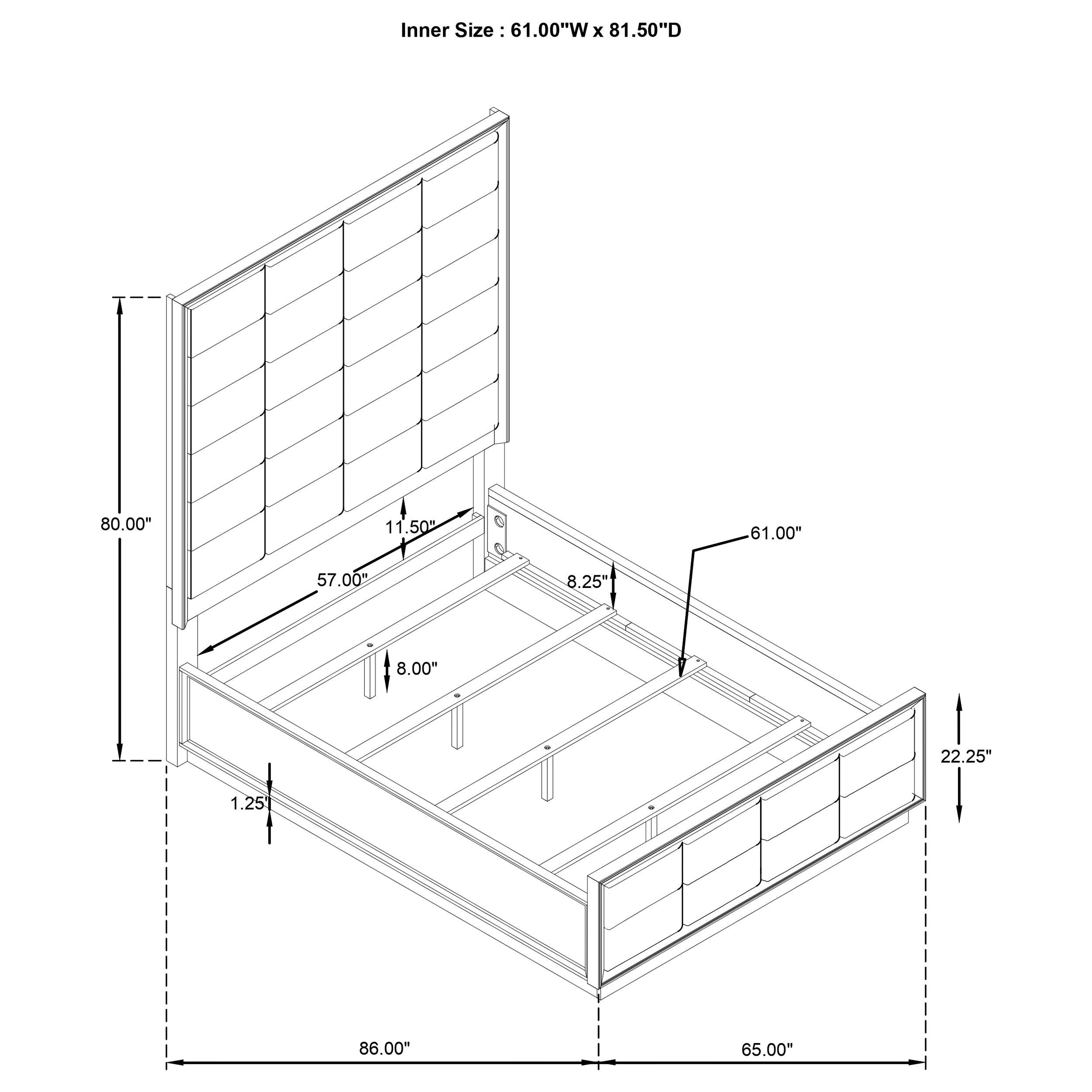 Durango 5 Pc Bedroom Set - Luxury Home Furniture (MI)