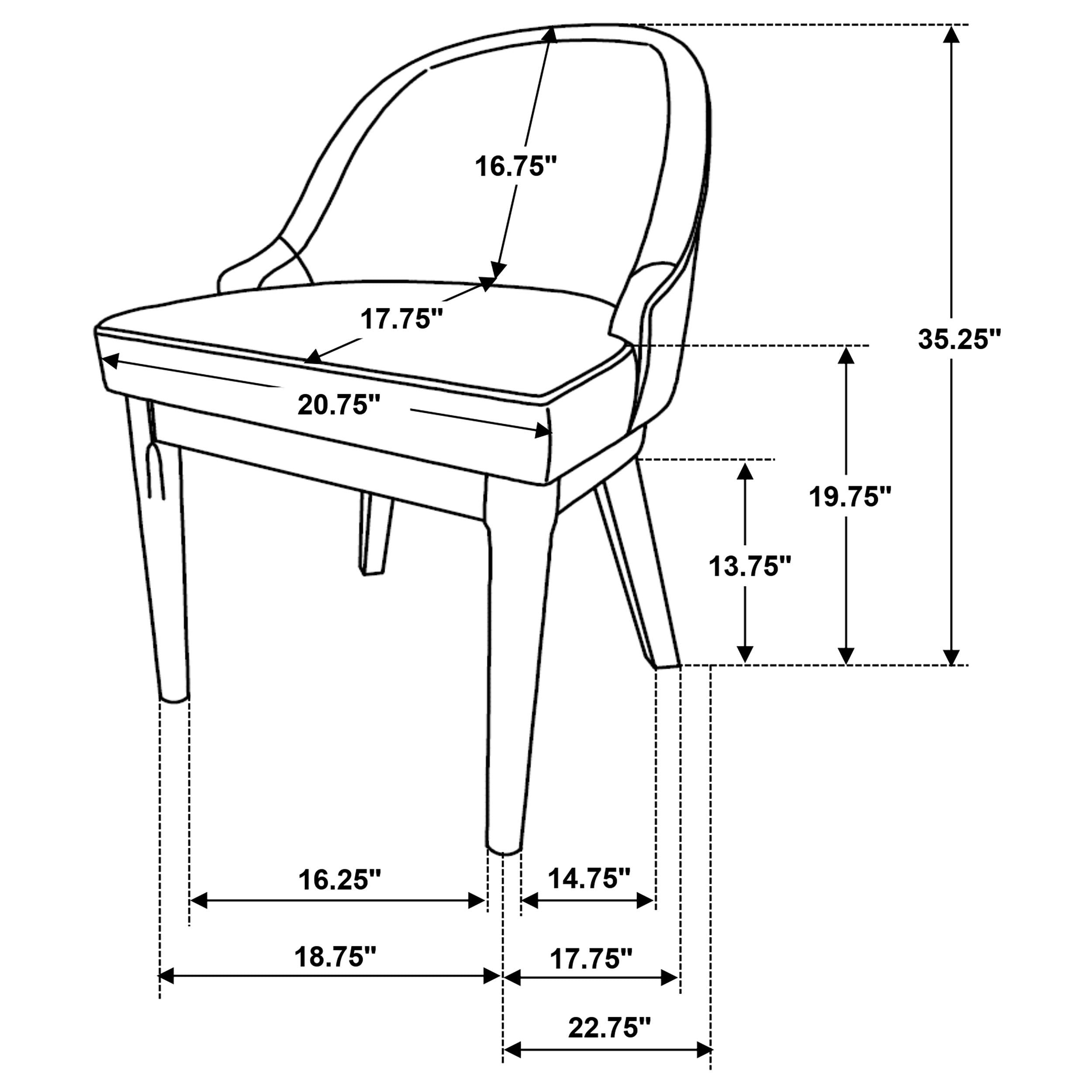 Reseda Side Chairs - Luxury Home Furniture (MI)