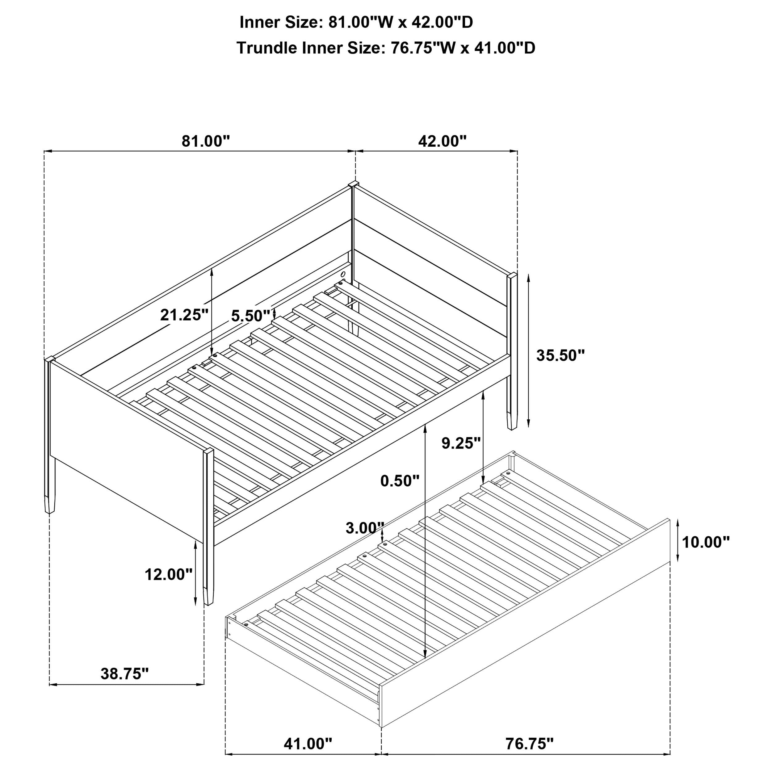 Calinda Daybed with Trundle