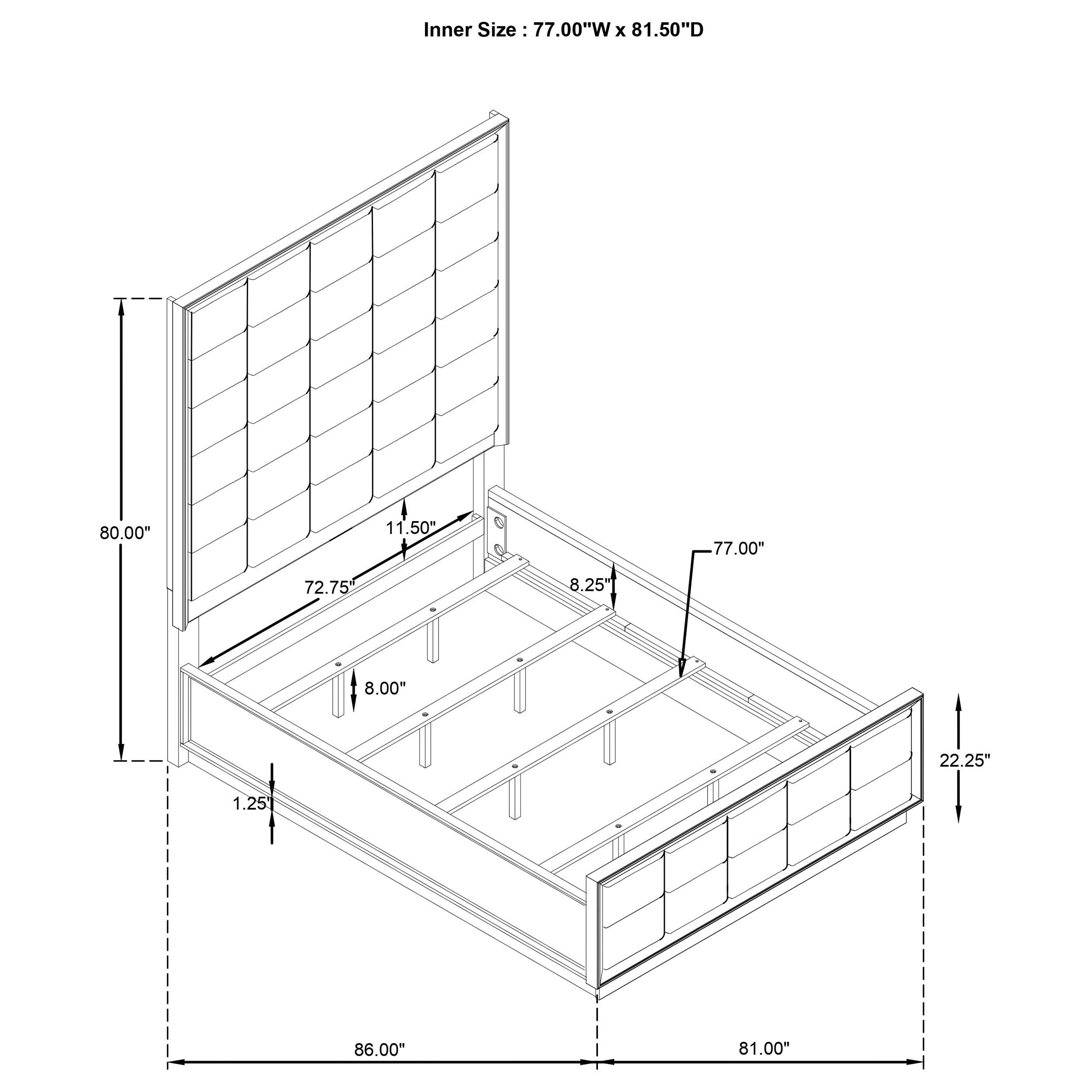 Durango 4 Pc Bedroom Set - Luxury Home Furniture (MI)