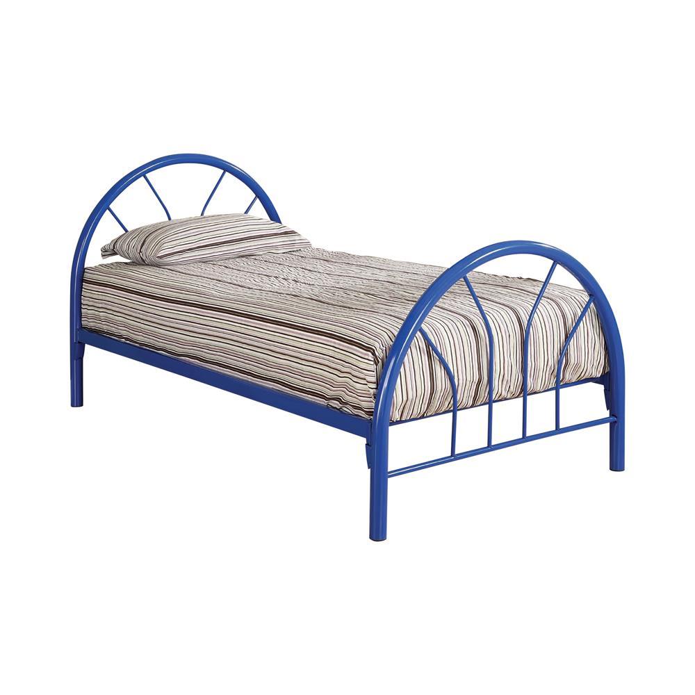 Marjorie Twin Platform Bed Black, Blue, & White - Luxury Home Furniture (MI)