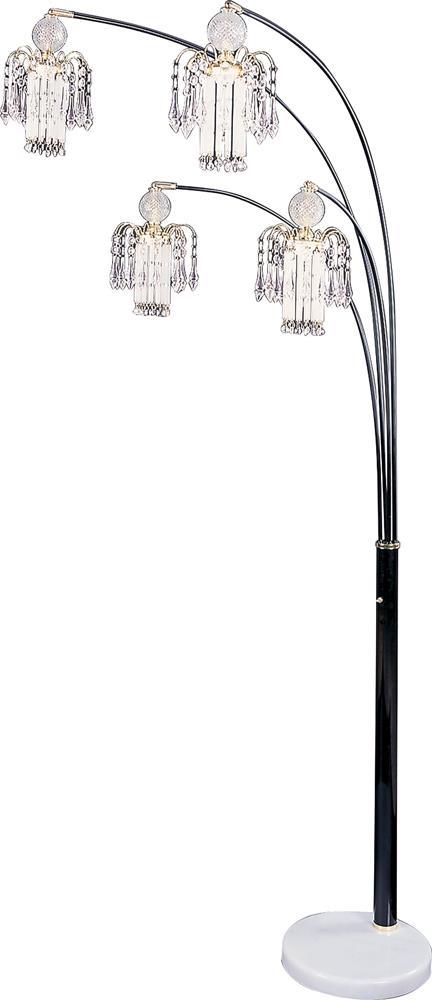 Maisel Floor Lamp with 4 Staggered Shades Black - Luxury Home Furniture (MI)