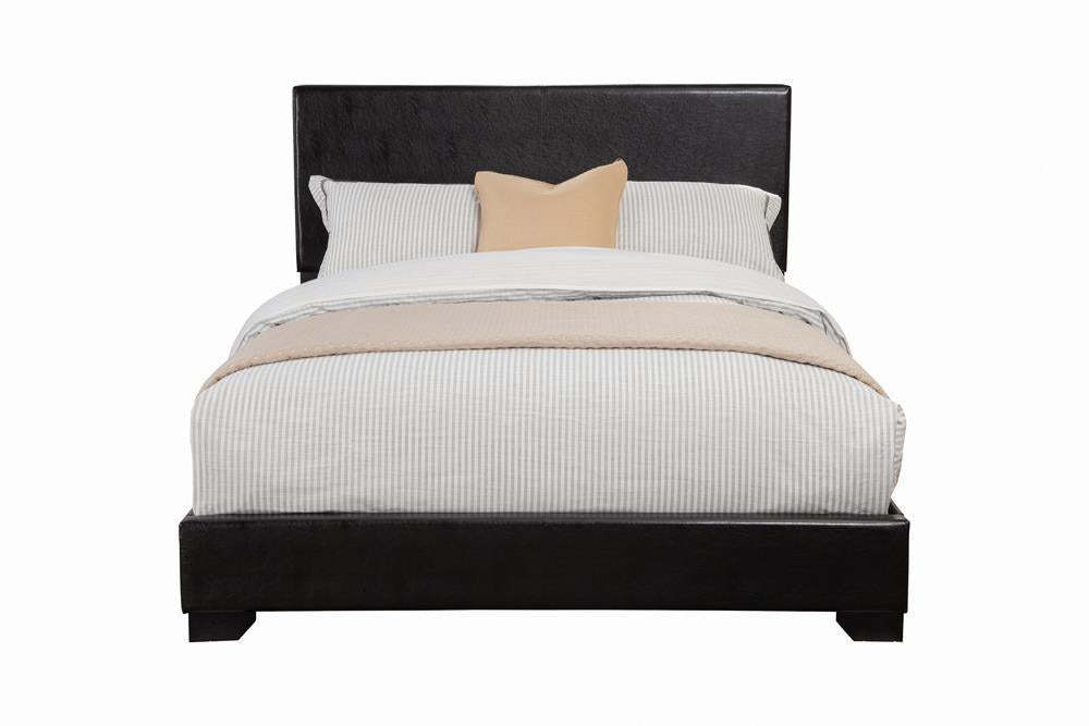 Conner Twin Upholstered Panel Bed Black - Luxury Home Furniture (MI)