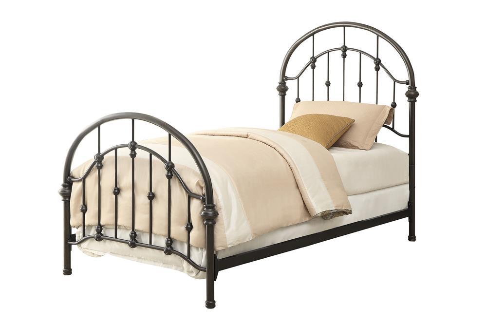 Rowan Twin Bed Dark Bronze - Luxury Home Furniture (MI)