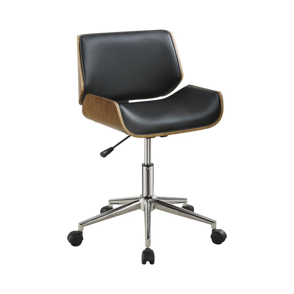 Addington Adjustable Height Office Chair Black and Chrome - Luxury Home Furniture (MI)