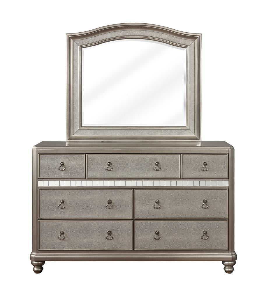 Bling Game Arched Dresser Mirror Metallic Platinum - Luxury Home Furniture (MI)