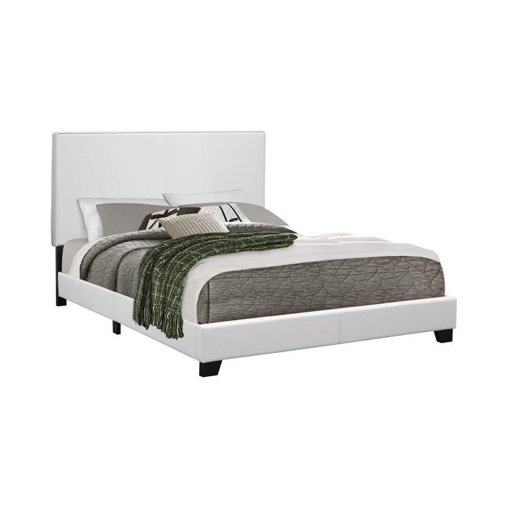Mauve Twin Upholstered Bed White - Luxury Home Furniture (MI)