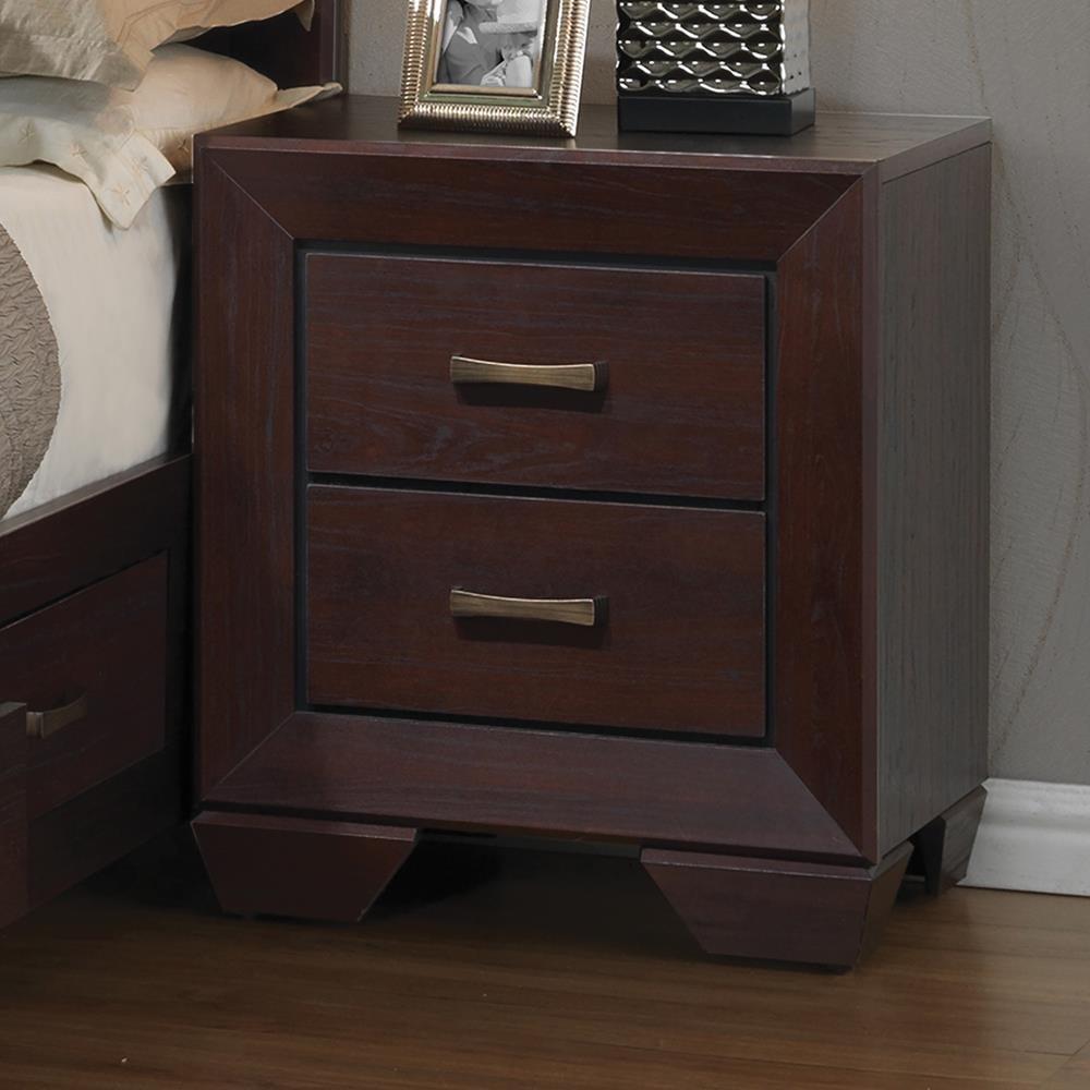 Kauffman 2-drawer Nightstand Dark Cocoa - Luxury Home Furniture (MI)