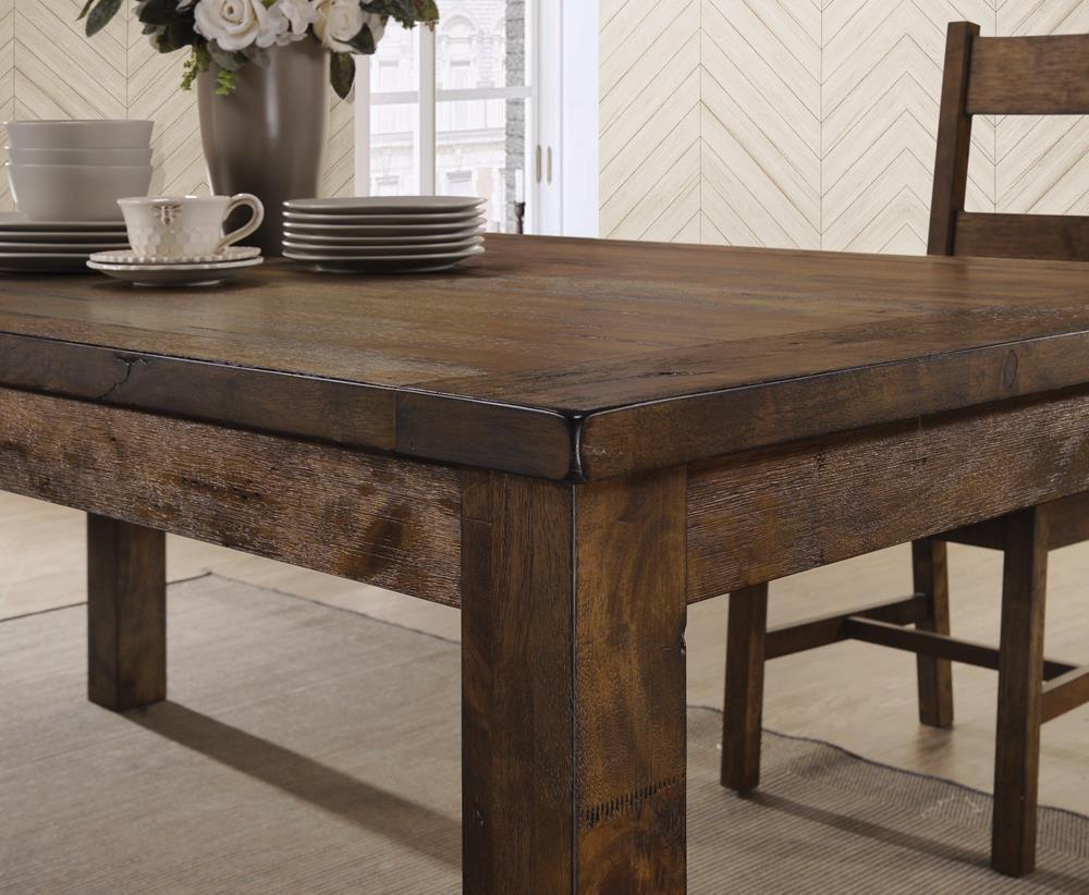 Coleman Rectangular Dining Table Rustic Golden Brown - Luxury Home Furniture (MI)