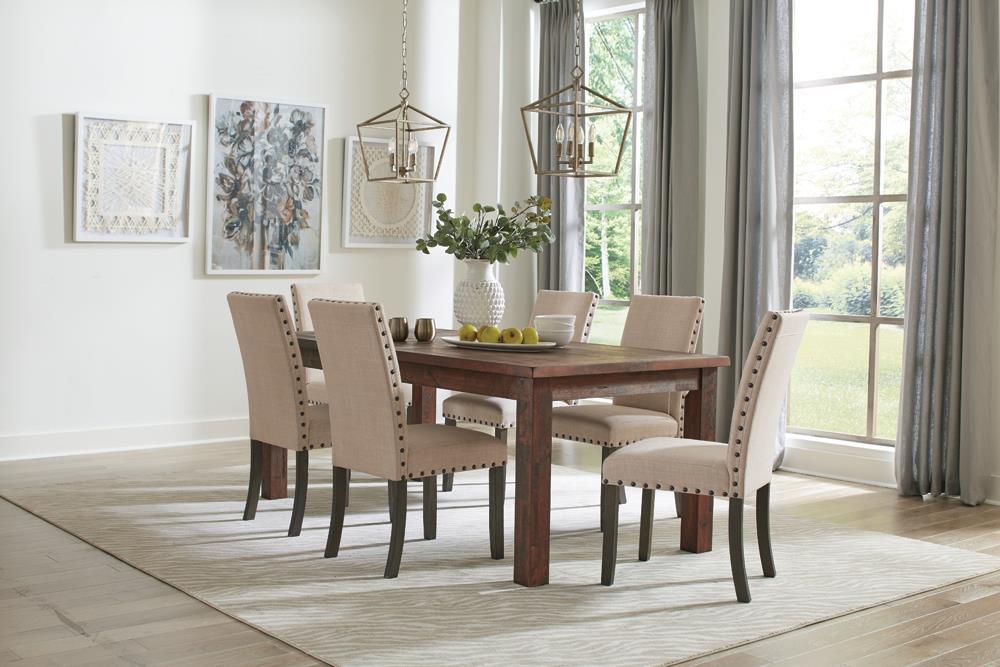 Coleman Rectangular Dining Table Rustic Golden Brown - Luxury Home Furniture (MI)