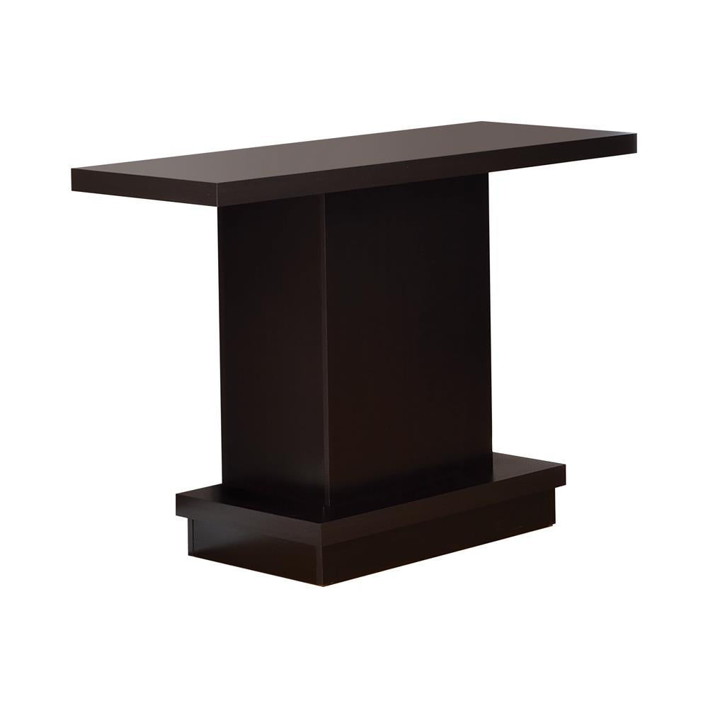 Reston Pedestal Sofa Table Cappuccino - Luxury Home Furniture (MI)